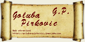 Goluba Pirković vizit kartica